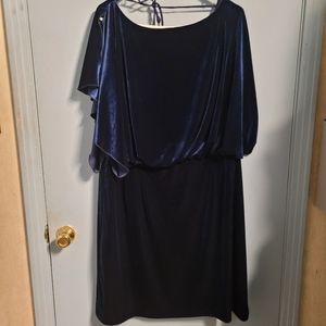 Size 20 midnight blue velvet coctail dress